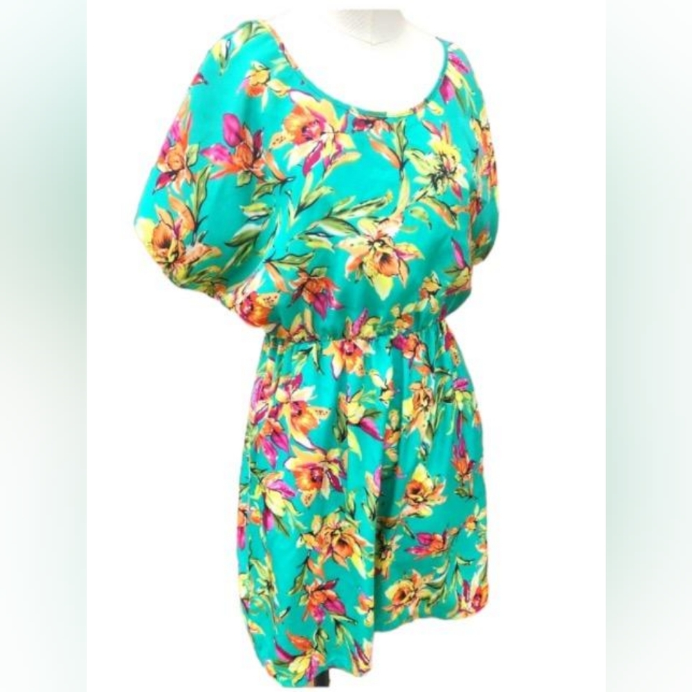 🔥 Floral Chances R polyester dress size Large